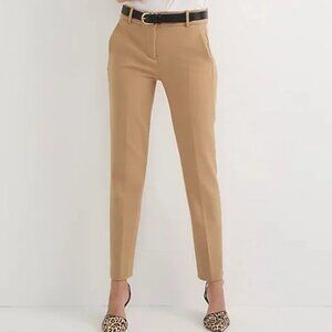 J. Crew Tan Cameron Slim Crop Pants Women's 0P Four-Season Stretch NWT G9061